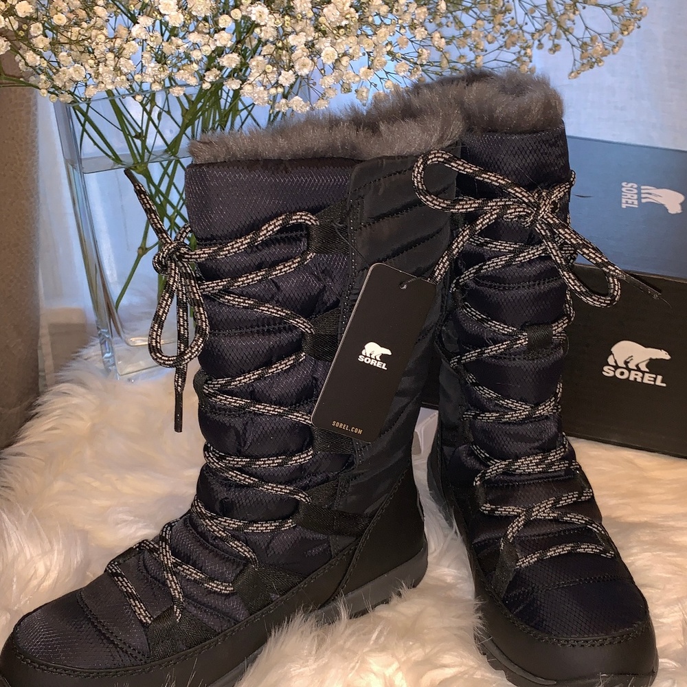 NEW SOREL WHITNEY TALL LACE SNOW BOOT 7.5 Temp -25
